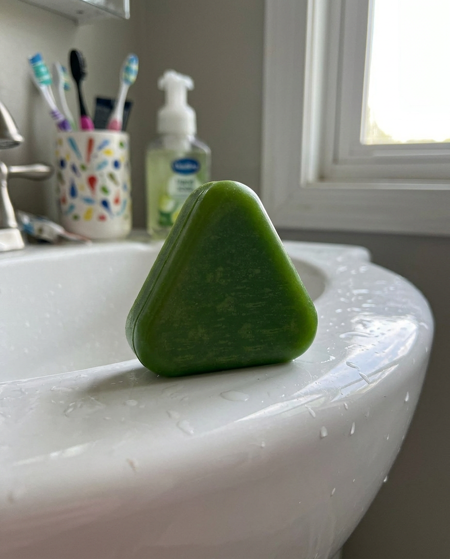 Photo client : le savon sur le lavabo